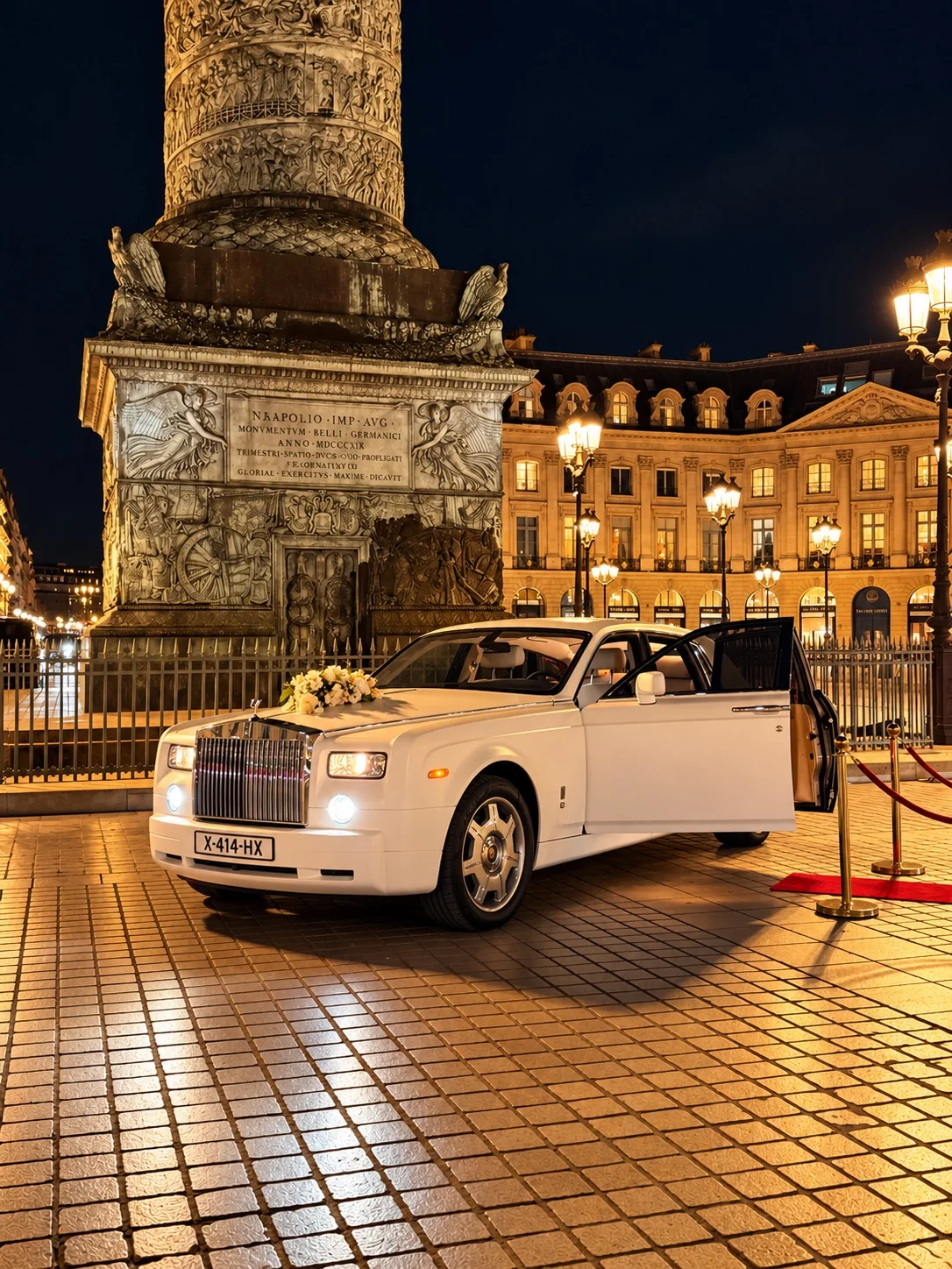 Rolls-Royce Phantom place Vendôme, de nuit